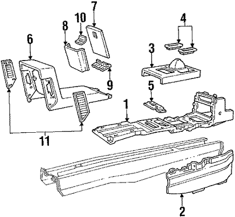 Fiero FLOOR CONSOLE