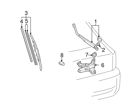 Wiper Components for 2000 Toyota Celica #0