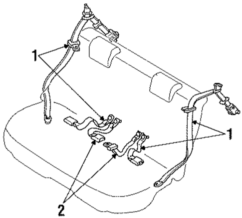 Tracer REAR SEAT BELTS