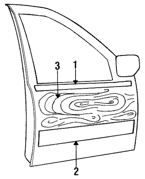 Grand Cherokee EXTERIOR TRIM - FRONT DOOR