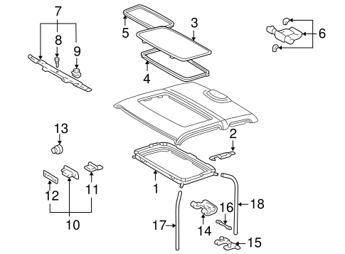 BODY/SUNROOF for 2001 Toyota Tacoma #2