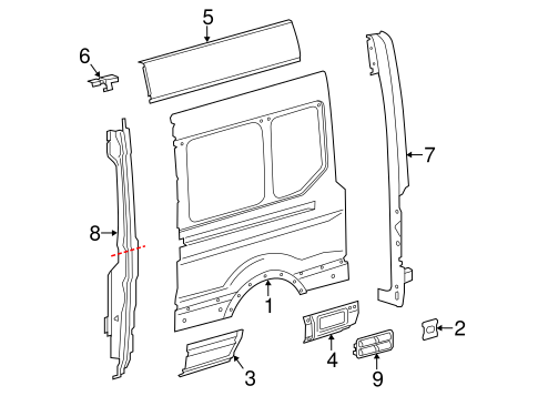 Body/Side Panel & Components for 2017 Ford Transit-350 HD #9