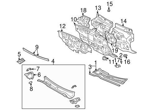 BODY/COWL for 2006 Toyota Camry #1