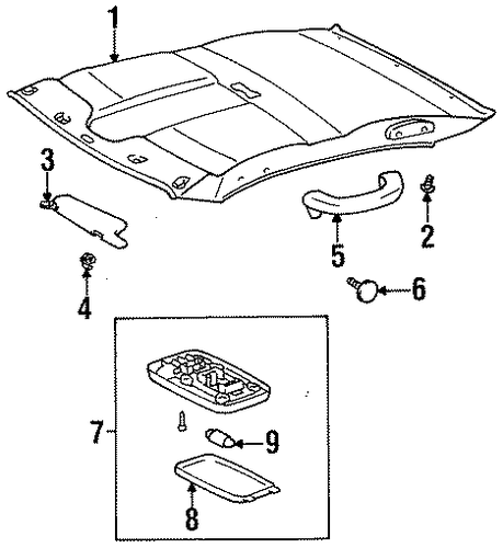 BODY/INTERIOR TRIM - ROOF for 1996 Toyota Tercel #1