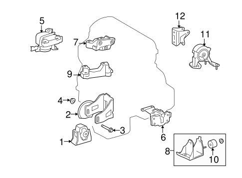 ENGINE/ENGINE & TRANS MOUNTING for 2011 Scion xB #2