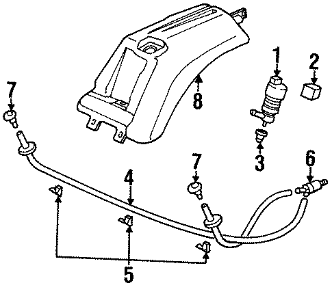 911 HEADLAMP WASHERS / WIPERS