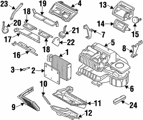 Evaporator & Heater Components for 1998 Oldsmobile Intrigue #0