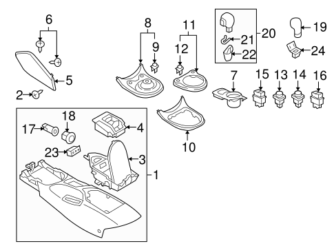 Body/Center Console for 2012 Nissan 370Z #1