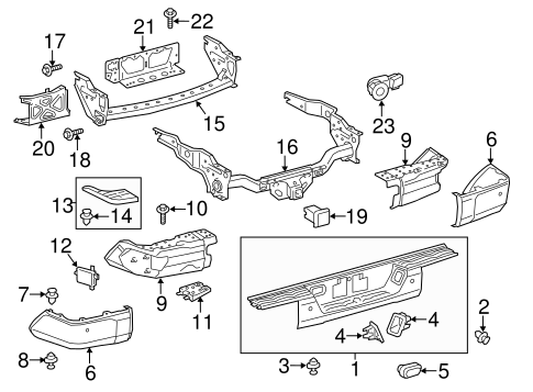 BODY/BUMPER & COMPONENTS - REAR for 2014 Toyota Tundra #2