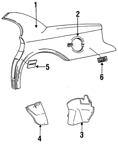 New Yorker EXTERIOR TRIM - QUARTER PANEL