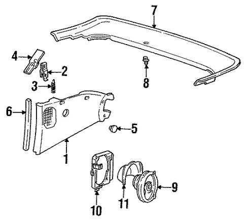 968 QUARTER PANEL TRIM