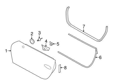 Door & Components for 2016 Porsche Boxster #4