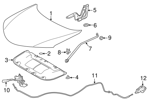 BODY/HOOD & COMPONENTS for 2013 Toyota RAV4 #1