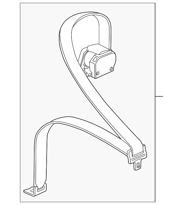 HJE7061BBAEK Деталь SEAT BELT ASSY, LEFT