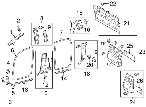 BODY/INTERIOR TRIM - CAB for 2016 Toyota Tacoma #3