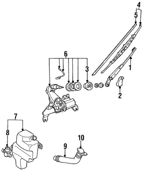 Wiper Components for 1990 Subaru Legacy #0