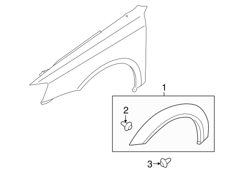 Exterior Trim - Fender for 2009 Subaru Legacy #0