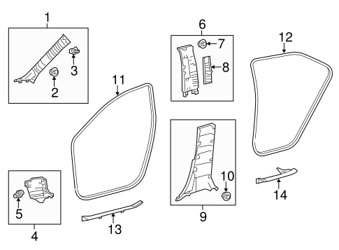 BODY/INTERIOR TRIM - PILLARS for 2014 Toyota Corolla #1
