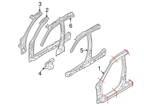 Hinge Pillar for 2006 Lincoln Zephyr #0