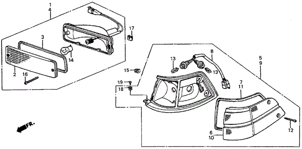 Front Combination Light for 1984 Honda Prelude #0