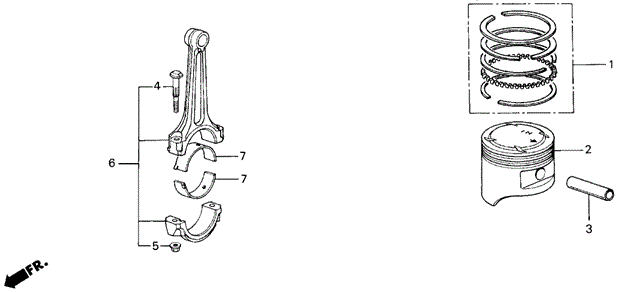 Piston - Connecting Rod for 1989 Acura Integra #0