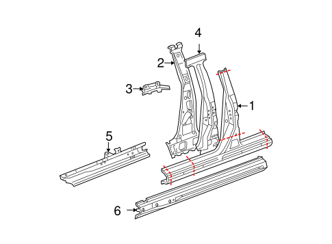BODY/CENTER PILLAR & ROCKER for 2006 Toyota Matrix #1