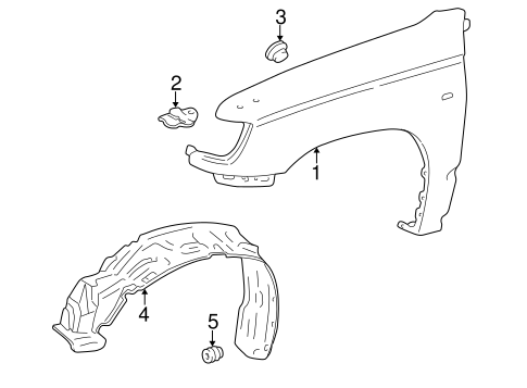 BODY/FENDER & COMPONENTS for 1998 Toyota 4Runner #1