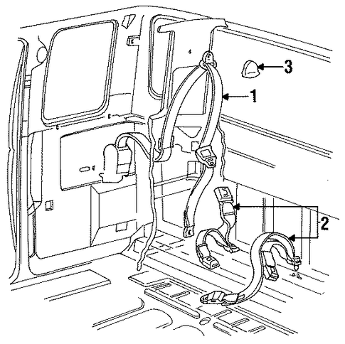 F-350 REAR SEAT BELTS