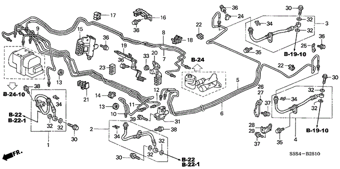 CHASSIS/BRAKE LINES (ABS) for 2003 Honda CIVIC HATCHBACK #1
