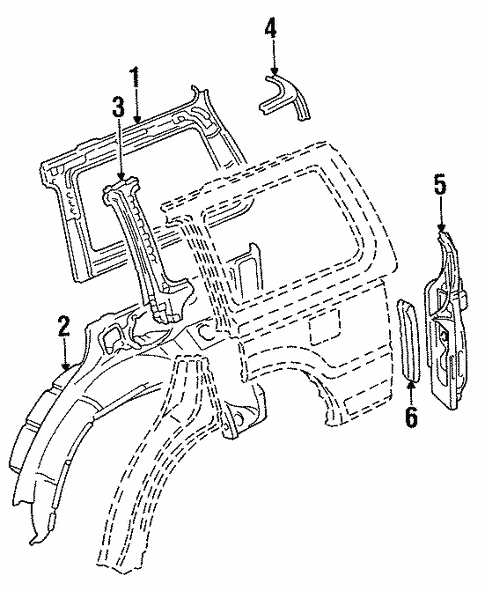 Inner Structure for 1995 Mitsubishi Montero #0