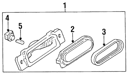 High Mounted Stop Lamp for 1997 Ford Aspire #0