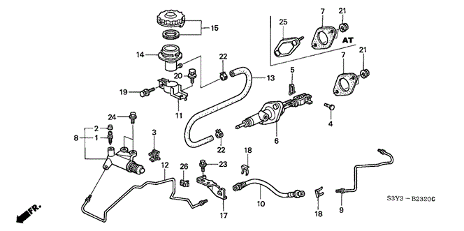 CHASSIS/CLUTCH MASTER CYLINDER for 2002 Honda INSIGHT #1