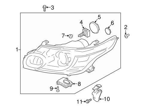 Range Rover Sport HEADLAMP COMPONENTS