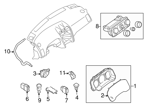 Body/Cluster & Switches for 2012 Nissan Altima #1