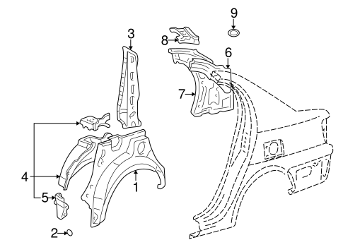 BODY/INNER STRUCTURE for 2005 Toyota Echo #2