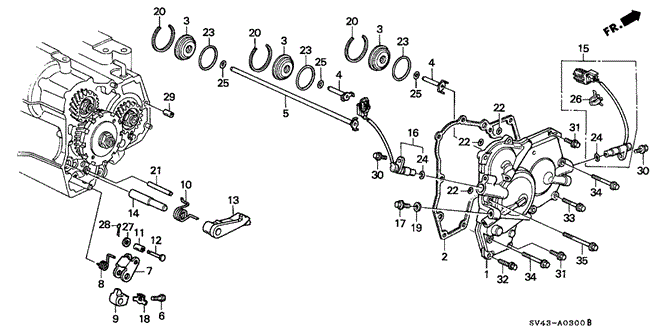 TRANSMISSION - AUTOMATIC/AT RIGHT SIDE COVER for 1996 Honda ACCORD SEDAN #1