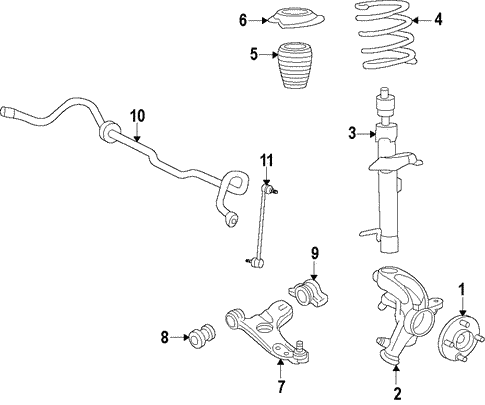 Front Suspension/Suspension Components for 2009 Ford Taurus X #1