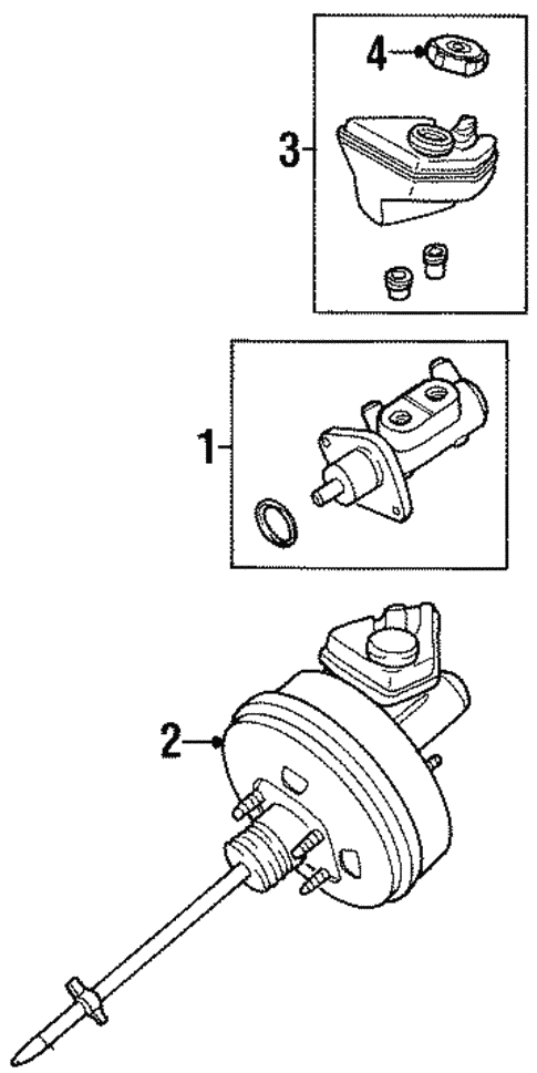 Master Cylinder - Components On Dash Panel for 1996 Ford Contour #0