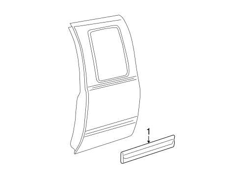 Silverado 2500 HD EXTERIOR TRIM - REAR DOOR