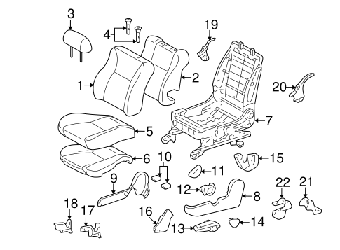 BODY/FRONT SEAT COMPONENTS for 2006 Toyota Matrix #2