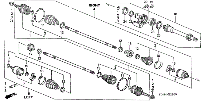 Chassis/Driveshaft (L4) (MT) for 2003 Honda ACCORD COUPE #1