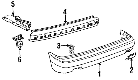 Bumper & Components - Rear for 1990 Volkswagen Jetta #1