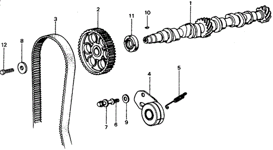 ENGINE/CAMSHAFT - TIMING BELT for 1976 Honda CIVIC COUPE #1
