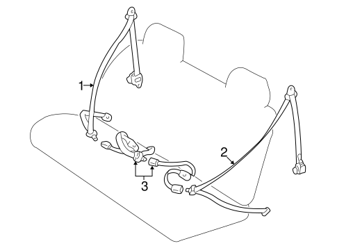 ELECTRICAL/REAR SEAT BELTS for 1998 Toyota 4Runner #1
