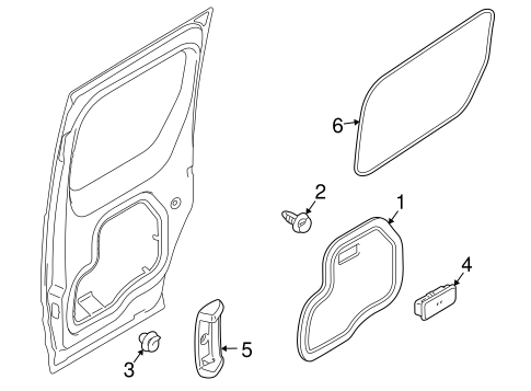 Body/Interior Trim - Side Door for 2013 Ford Transit Connect #1