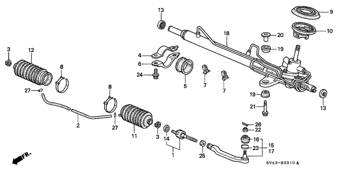 CHASSIS/P.S. GEAR BOX for 1997 Honda ACCORD SEDAN #1