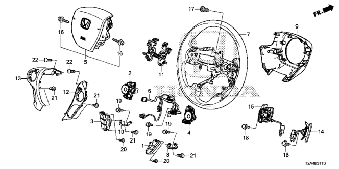 Chassis/Steering Wheel (SRS) for 2014 Honda ACCORD SEDAN #1