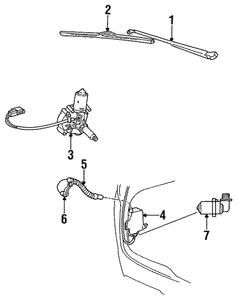 Wiper Components for 1993 Chrysler Town & Country #0