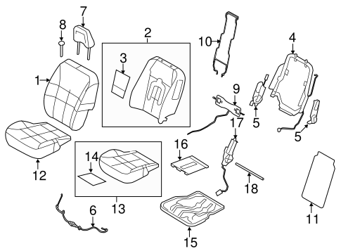 Body/Front Seat Components for 2013 Ford Edge #1