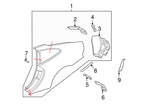 911 QUARTER PANEL & COMPONENTS